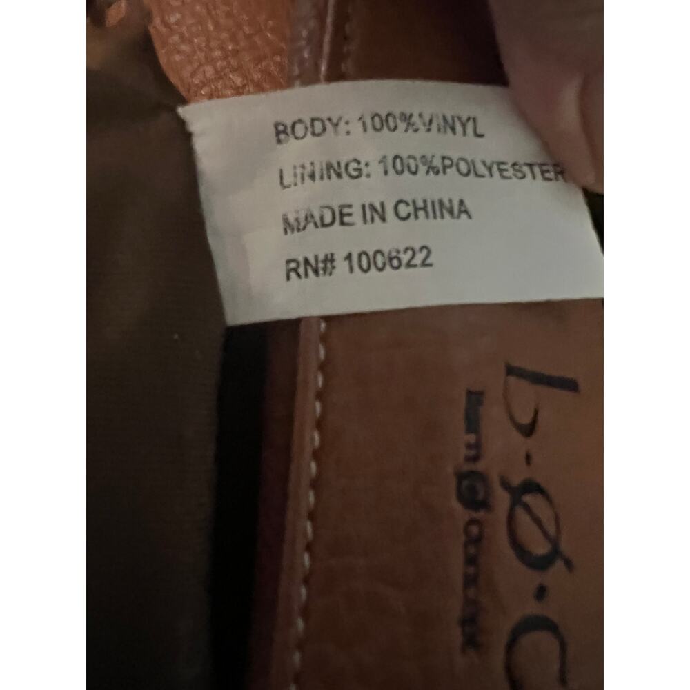 B.O.C BORN Tan Satchel Crossbody Bag Adjustable Strap - Picture 7 of 10